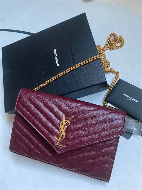 small ysl wallet on chain|ysl cassandra chain wallet.